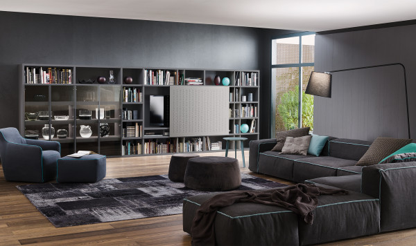 bibliotheque-salon-moderne  à La Madeleine